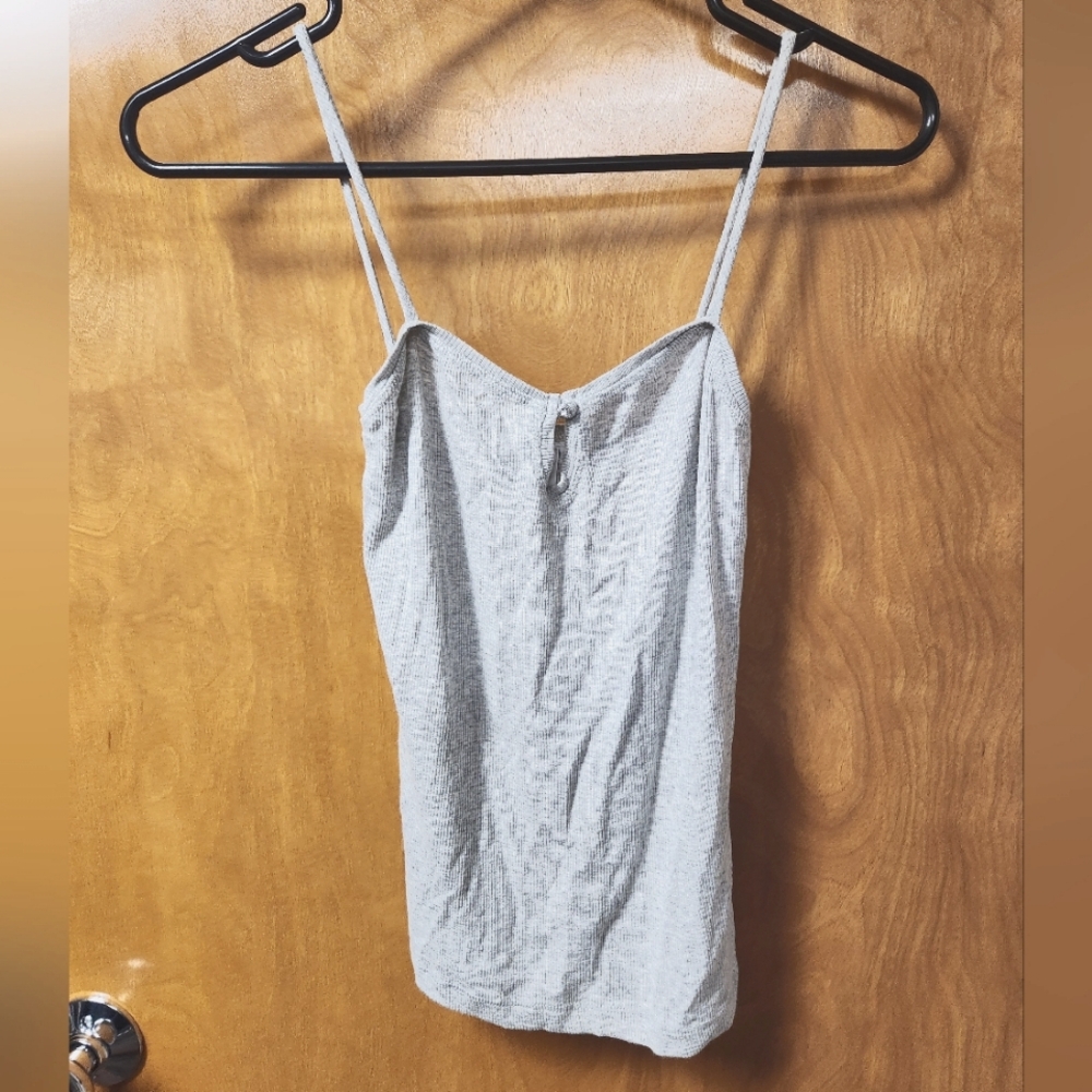 Meringue Heather Gray Ribbed Cami S